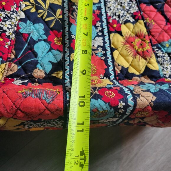 Vera Bradley Large Versailles Quilted Floral Shoulder Bag With Pockets & Vibrant - Picture 7 of 8